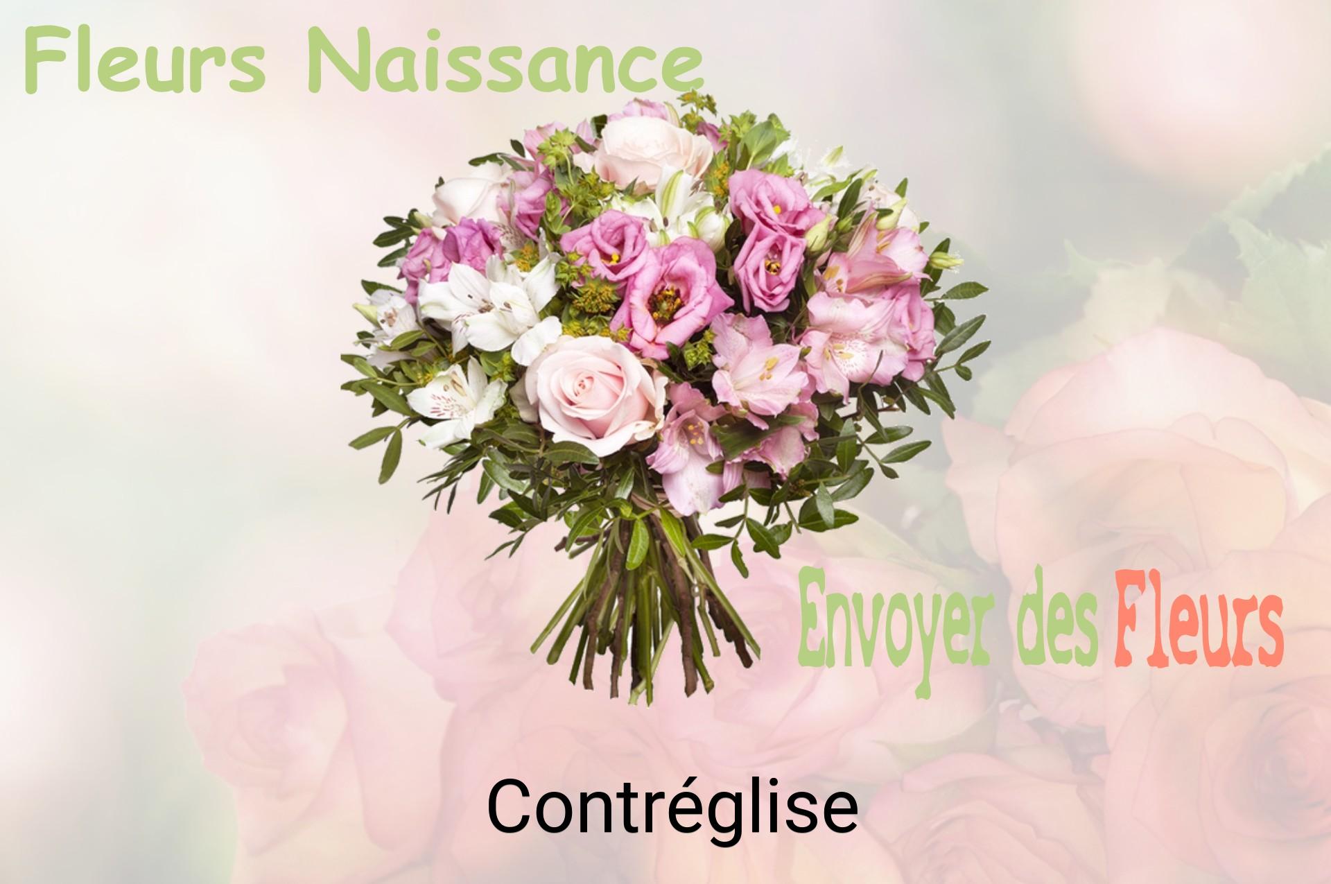 Bouquet de fleurs de naissance livré à Contréglise